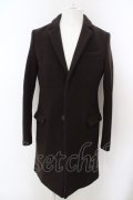 【WINTERセール】GOSTAR DE FUGA / BISHU PREMIUM PUBLIC ウールチェスターコート 44 ダークブラウン O-24-04-03-079-GO-ou-YM-ZT-M117