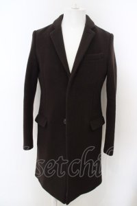 【WINTERセール】GOSTAR DE FUGA / BISHU PREMIUM PUBLIC ウールチェスターコート 44 ダークブラウン O-24-04-03-079-GO-ou-YM-ZT-M117