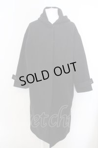 【セール】NIL DUE / NIL UN TOKYO / LONG HOODIE OVER COAT  ブラック O-24-04-03-080-NI-ja-OW-ZT-M117