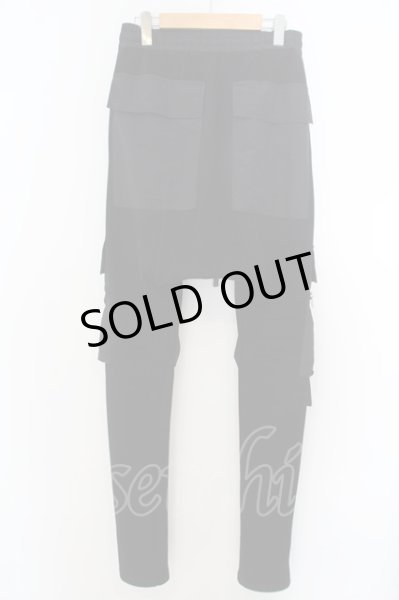 画像4: A.F ARTEFACT / COMBINATION ZIPPER SARROUEL SKINNY パンツ 1 ブラック O-24-04-03-082-A.-pa-YM-ZT166 (4)