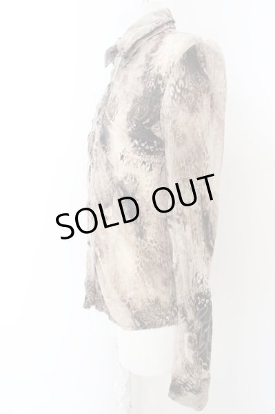 画像2: FUGA / 二重襟ペイズリー総柄スーパーストレッチシャツ 44 ベージュ O-24-04-03-008-FU-sh-YM-ZT155 (2)