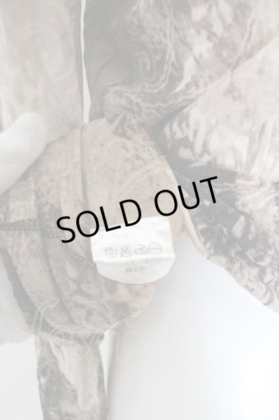 画像4: FUGA / 二重襟ペイズリー総柄スーパーストレッチシャツ 44 ベージュ O-24-04-03-008-FU-sh-YM-ZT155 (4)