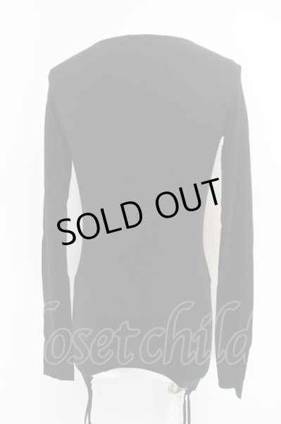 画像2: CIVARIZE / Maledictサイドギャザーローズスカル変形ロングカットソー 44 ブラック O-24-04-03-020-CI-to-YM-ZT134 (2)