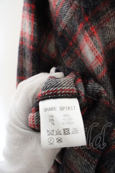 画像4: 【WINTERセール】SHARE SPIRIT / ウールチェックワイドシャツ F レッド O-24-04-03-002-SH-sh-YM-ZT158
