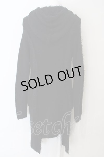 画像2: CIVARIZE / Sanction 接結フード付き変形ニットロングパーカー 44 ブラック O-24-04-04-001-CI-to-YM-ZT078 (2)