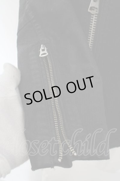 画像4: CIVARIZE / Evil加工デニムライダース 44 ブラック O-24-04-04-043-CI-ou-YM-ZT148 (4)
