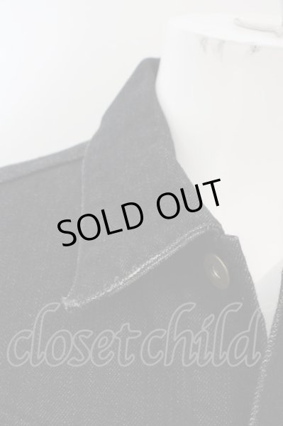 画像2: CHARM CULT / 袖ZIPデニムトラッカージャケット 1 ブラック O-24-04-04-044-CH-ja-YM-ZT148 (2)