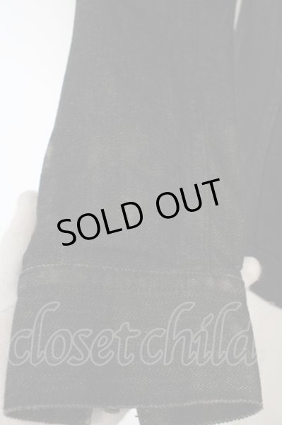 画像3: CHARM CULT / 袖ZIPデニムトラッカージャケット 1 ブラック O-24-04-04-044-CH-ja-YM-ZT148 (3)