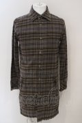 【WINTERセール】Moonage Devilment / ウォッシュドチェックロングシャツ 44 ネイビーｘグレー O-24-04-04-045-Mo-sh-YM-ZT148