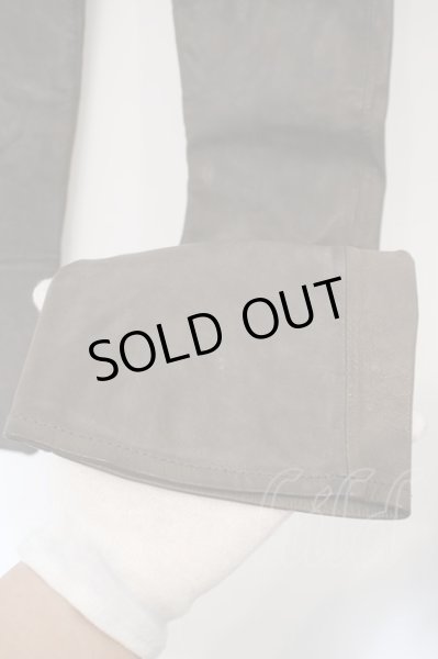 画像4: SHARE SPIRIT / ゴートレザーZIPデザインパンツ S カーキ O-24-04-04-056-SH-pa-YM-ZT173 (4)