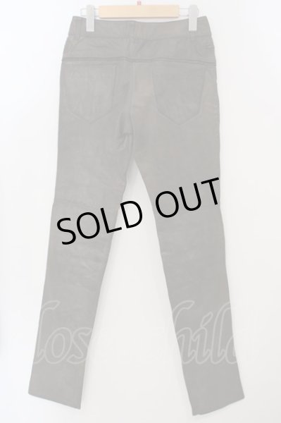 画像5: SHARE SPIRIT / ゴートレザーZIPデザインパンツ S カーキ O-24-04-04-056-SH-pa-YM-ZT173 (5)