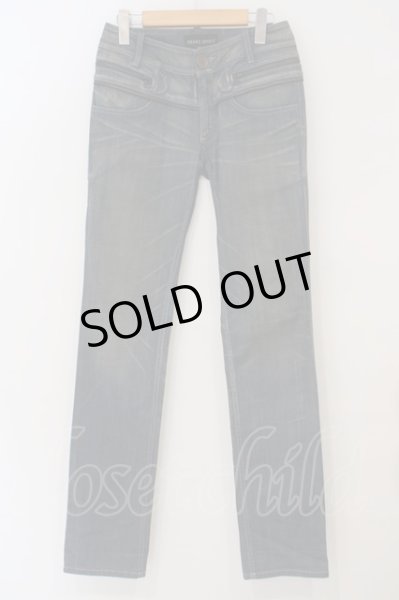 画像1: SHARE SPIRIT / ZIPデザインストレッチパンツ S ブルー O-24-04-04-058-SH-pa-YM-ZT176 (1)