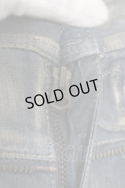 画像2: SHARE SPIRIT / ZIPデザインストレッチパンツ S ブルー O-24-04-04-058-SH-pa-YM-ZT176 (2)