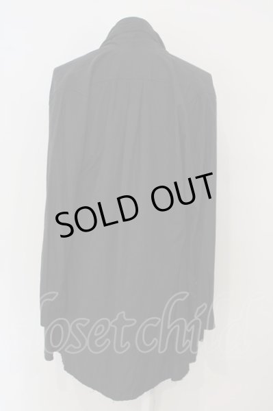 画像3: FUGA / Makani シャツ素材変形トッパーカーディガン 44 ブラック O-24-04-04-012-FU-sh-YM-ZT079 (3)