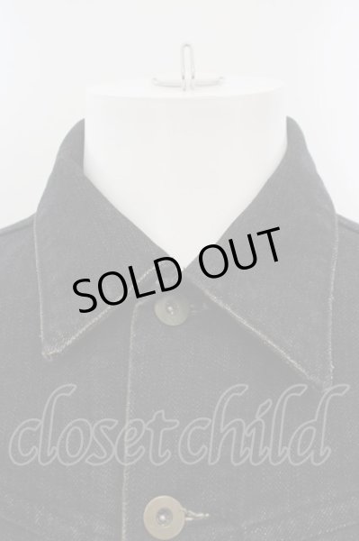 画像2: CHARM CULT / 袖ZIPデニムトラッカージャケット 0 ブラック O-24-04-04-019-CH-ja-YM-ZT077 (2)