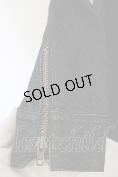 画像3: CHARM CULT / 袖ZIPデニムトラッカージャケット 0 ブラック O-24-04-04-019-CH-ja-YM-ZT077 (3)