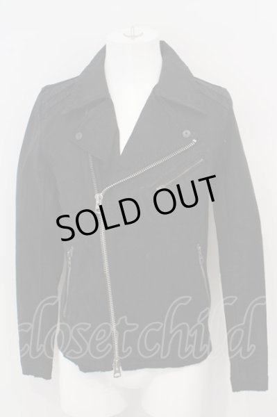 画像1: CIVARIZE / Evil加工デニムライダース 46 ブラック O-24-04-04-020-CI-ou-YM-ZT073 (1)
