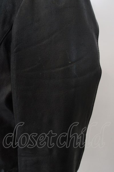 画像2: TORNADO MART / バッファローレザーピークドラペルテーラードジャケット M ブラック O-24-04-15-039-TO-ou-YM-ZT-ML007 (2)