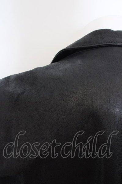 画像3: TORNADO MART / バッファローレザーピークドラペルテーラードジャケット M ブラック O-24-04-15-039-TO-ou-YM-ZT-ML007 (3)