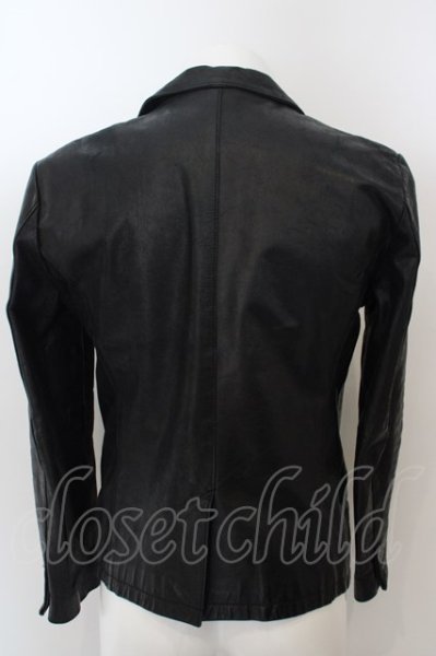 画像4: TORNADO MART / バッファローレザーピークドラペルテーラードジャケット M ブラック O-24-04-15-039-TO-ou-YM-ZT-ML007 (4)