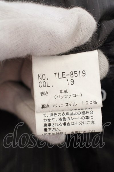 画像5: TORNADO MART / バッファローレザーピークドラペルテーラードジャケット M ブラック O-24-04-15-039-TO-ou-YM-ZT-ML007 (5)