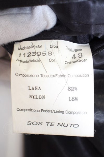 画像3: SOS TE NUTO / シャイニーピークドラペルテーラードジャケット 48 ブラック O-24-04-15-040-SO-ja-YM-ZT044 (3)