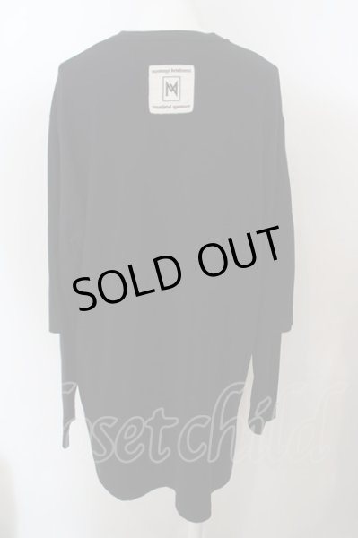 画像2: Moonage Devilment(清春) / レイヤードスリーブオーバーカットソー 46 ブラック O-24-04-15-041-Mo-to-YM-ZT0418 (2)