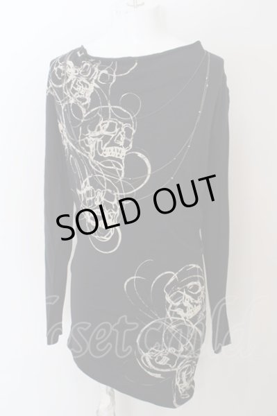 画像1: CIVARIZE / Spiteful チェーン付きドレープカットソー 44 ブラック O-24-04-15-043-CI-to-YM-OS (1)