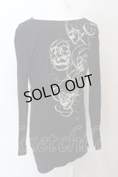 画像2: CIVARIZE / Spiteful チェーン付きドレープカットソー 44 ブラック O-24-04-15-043-CI-to-YM-OS (2)