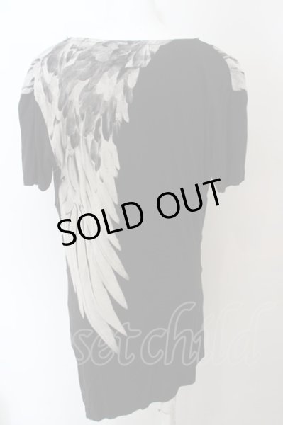 画像3: CIVARIZE / Abuse チェーン付きドレープTシャツ 44 ブラック O-24-04-15-044-CI-ts-YM-OS (3)