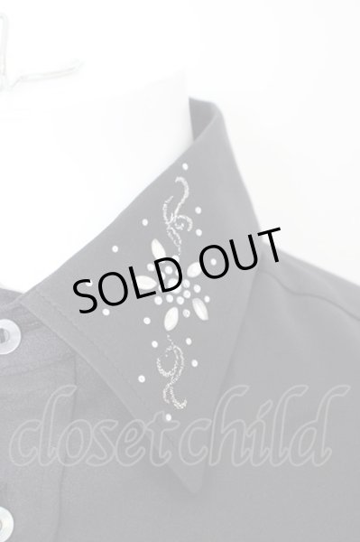 画像3: BUFFALO BOBS / ストーン襟ドレスシャツ 2 ブラック O-24-04-15-005-BU-sh-YM-ZT218 (3)