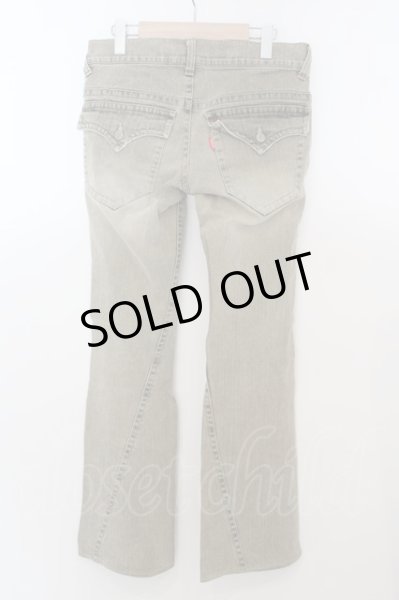 画像2: TORNADO MART / ウォッシュドストレッチフレアパンツ M グレー（ユーズド） O-24-04-15-059-TO-pa-YM-OS (2)