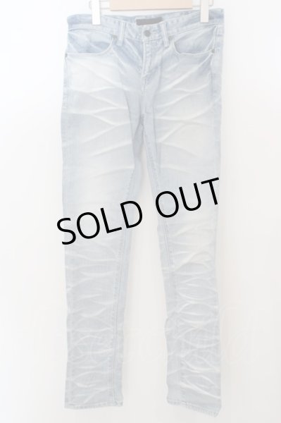 画像1: FUGA / スプレーヒゲ加工ストレッチスキニーデニムパンツ 42 ライトブルー O-24-04-15-065-FU-pa-YM-ZT416 (1)