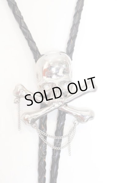 画像4: Roen / レザーループタイ  ブラックｘシルバー O-24-04-15-071-Ro-za-YM-ZT220 (4)