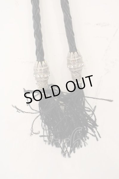 画像5: Roen / レザーループタイ  ブラックｘシルバー O-24-04-15-071-Ro-za-YM-ZT220 (5)