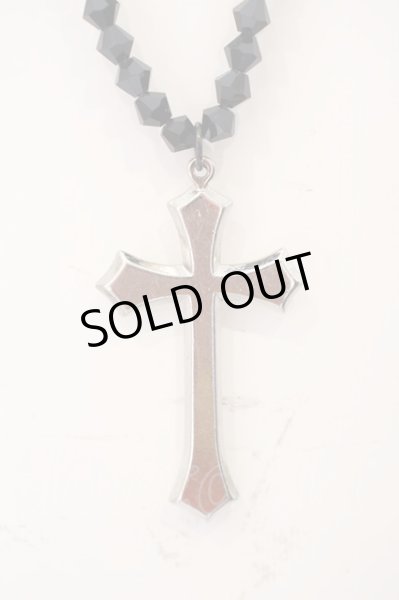 画像2: CIVARIZE / ラージクロス多重ロングネックレス  ブラックｘガンメタ O-24-04-15-073-CI-za-YM-OS (2)