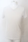 画像1: wjk / VネックTシャツ M ホワイト O-24-04-15-008-wj-ts-YM-ZT218 (1)