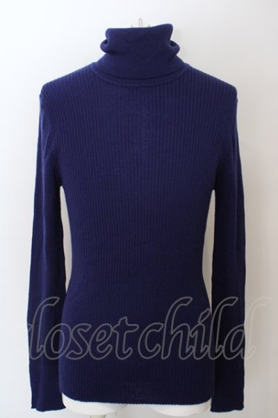 画像1: 【WINTERセール】DEAN&McQUEEN / リブタートルネックニットソー 3 ブルー O-24-04-15-013-DE-to-YM-ZT217