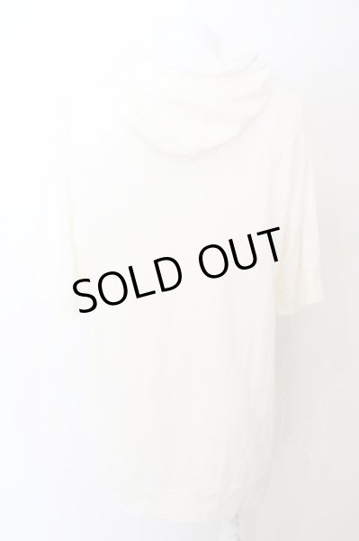 画像2: LOVELESS / トリコロールポリクレストロゴショートスリーブフーディ L オフホワイト O-24-04-15-022-LO-to-YM-ZT342 (2)