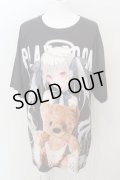 TRAVAS TOKYO /  rurudoコラボ ビッグシルエットTシャツ F ブラック O-24-04-15-024-TR-ts-YM-ZT465