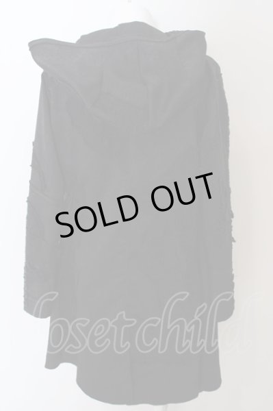 画像2: TT(Shohei Takamiya） / 縫合ダメージドレープケープ  ブラック O-24-04-16-024-TT-to-YM-OS (2)