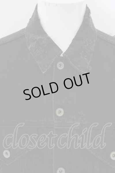 画像2: LEGENDA / デストロイロングデニムジャケット　Gジャン S ブラック O-24-04-16-047-LE-ja-YM-ZT204 (2)