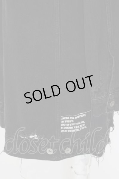 画像6: LEGENDA / デストロイロングデニムジャケット　Gジャン S ブラック O-24-04-16-047-LE-ja-YM-ZT204 (6)