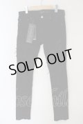 FAGASSENT / -EAGLE-Black crushed denim with Crawling Black cupra & Sagging Kimonoパンツ 30 ブラック O-24-04-16-053-FA-pa-YM-ZT213