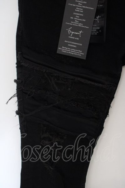 画像2: FAGASSENT / -EAGLE-Black crushed denim with Crawling Black cupra & Sagging Kimonoパンツ 30 ブラック O-24-04-16-053-FA-pa-YM-ZT213
