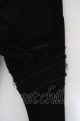 画像5: FAGASSENT / -EAGLE-Black crushed denim with Crawling Black cupra & Sagging Kimonoパンツ 30 ブラック O-24-04-16-053-FA-pa-YM-ZT213