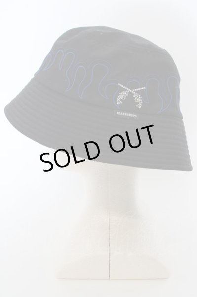 画像2: roar / VENTILE ファイヤーパターンバケットハット 1 ブルーｘブラック O-24-04-16-062-ro-za-YM-ZT201 (2)