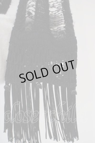 画像3: Roen / ダメージナロースカルパッチマフラー  ブラック O-24-04-16-064-Ro-za-YM-ZT220 (3)