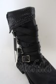 画像12: KMRii / Crush Strap Boots/RFM　ロングブーツ 39 ブラック O-24-04-16-070-KM-sho-YM-ZT4000