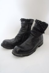 KMRii / Coating Crush Boots ショートブーツ  ブラック O-24-04-16-071-KM-sho-YM-OS